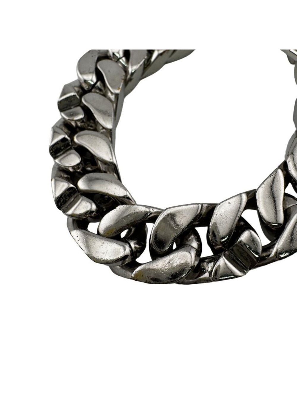 Louis Vuitton Bracelet LV Chain Links Monogram Metal Silver